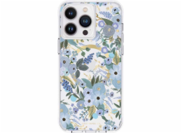 NoName Průhledný obal MagSafe s motivem Rifle Paper pro iPhone 14 Pro Max (modrý, zahradní)