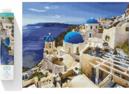 DIAMOND DOTZ Diamantová výšivka Diamond Dotz Diamantová mozaika Santorini 60x50cm DQ12004