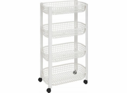 5five Kuchyňský vozík BASKET na kolečkách, plastový, 46,5 x 25,5 x 79 cm