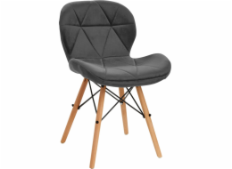 Activeshop Skandinávská židle 4Rico QS-186 sametově šedá