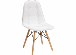 Activeshop Skandinávská židle 4Rico QS-185 eko kůže bílá