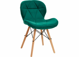 Activeshop Skandinávská židle 4Rico QS-186 sametově zelená