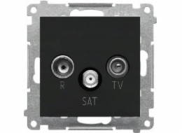Kontakt-Simon R-TV-SAT anténní zásuvka Kontakt-Simon 55 TASK.01/149 koncový/zakončovací modul. 1x Vstup: 5 MHz ÷ 2,4 GHz matně černý