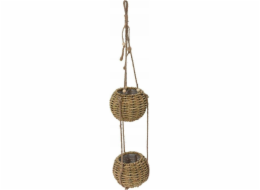 Home Styling Collection Kolekce pro styling domácnosti Závěsný květináč pro dvě květiny, 72 cm