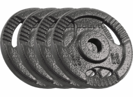 Rebel Sada litinových závaží 4x2,5kg, otvor 31mm, destička s rukojeťmi, REBEL ACTIVE
