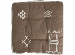 Home Styling Collection Kolekce bytového stylingu Polštář na židli, bavlněný potah, etnický vzor, 40 x 40 x 6 cm