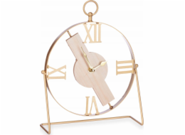 Gift Decor Dárková dekorace - Nástěnné hodiny s minimalistickým ciferníkem a zlatými ručičkami, 21 x 27 cm