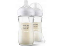 Avent SCY933/02 RESPONSIVNÍ SKLENĚNÁ LAHEV PŘÍRODNÍ 2x240ml