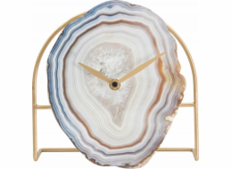 Ferretti Elegantní hodiny s ciferníkem s achátovým vzorem, 20 x 19,5 cm
