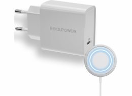 Realpower Nabíječka Nabíječka RealPower C-MagSet 20W s nabíjecí podložkou