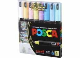 Posca Posca - PC1MR - Pero s extra tenkým hrotem - Jemné barvy, 8 ks / Umění a řemesla / Vícebarevné