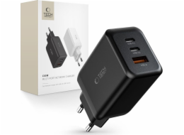 Tech-Protect Nabíječka TECH-PROTECT C65W 3PORTOVÁ SÍŤOVÁ NABÍJEČKA PD65W/QC3.0 ČERNÁ