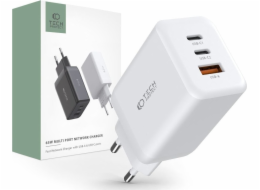 Tech-Protect Nabíječka TECH-PROTECT C65W 3PORTOVÁ SÍŤOVÁ NABÍJEČKA PD65W/QC3.0 BÍLÁ