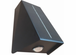 BestService Nástěnná lampa Lumax Solar LGS520N Solární nástěnná lampa 2x1,5W 70LM 3,7Vx1500 mAh 840 IP54 Černá