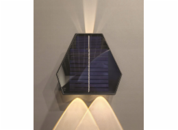 BestService Nástěnná lampa Lumax Solar LGS510CT Solární nástěnné svítidlo 3x1,5W 50LM 3,7Vx1500 mAh CCT IP54 Černá