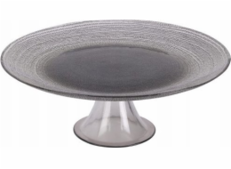 Koopman Skleněný stojan na dorty na noze, elegantní černý, 28 cm