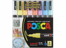 Posca Sada fixů UNI PC-3M, 8 ks, pastelová