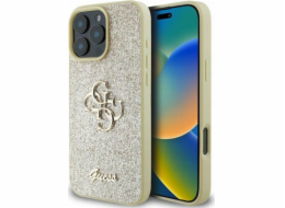 Guess Guess GUHCP16XHG4SGD pevný kryt pro iPhone 16 Pro Max 6.9 zlatý/zlatý Fixed Glitter Big 4G