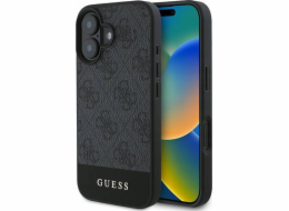 Guess Pouzdro GUESS pro IPHONE 16 Plus GUHCP16MG4GLGR (PC/TPU 4G PU spodní proužek) šedé
