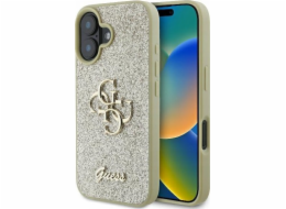 Guess Guess GUHCP16MHG4SGD pevný kryt pro iPhone 16 Plus 6.7 zlatý/zlatý Fixed Glitter Big 4G