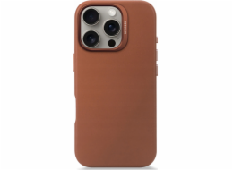 Decoded Kožený zadní kryt Decoded - ochranný kožený kryt kompatibilní s MagSafe pro iPhone 16 Pro (hnědý)