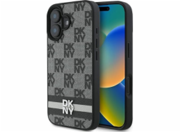 DKNY DKNY DKHCP16SPCPTSSK Pouzdro pro iPhone 16 6.1 6.1 černé/černé s kostkovaným vzorem a potiskem pruhů