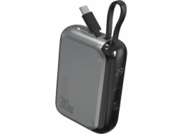 4smarts Powerbanka 4smarts Powerbank Pocket s USB-C kabelem 10000mAh, vesmírně šedá