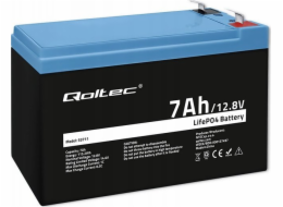 Qoltec LiFePO4 lithium-železitý fosfátový akumulátor | 12,8 V | 7Ah | 89,6 Wh | Systém správy budov (BMS)