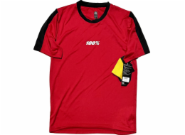 100% Pánské tričko 100% RIDECAMP Jersey s krátkým rukávem tmavě červené velikosti. M (NOVINKA)
