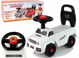 LeanToys Odrážedlo QX-5500- 2 klaksony s opěradlem, bílé