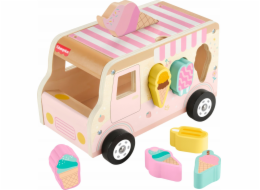 Mattel Fisher-Price Dřevěný třídič zmrzliny tvarem, hra s dovednostmi