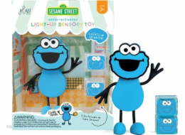 Glo Pals Glo Pals, figurka Cookie Monster do koupele - sada se dvěma senzorickými kostkami, které svítí ve vodě