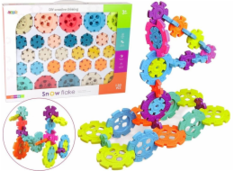 LeanToys Stavební kostky Snowflake 120 dílků LEAN Toys