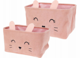 Home Styling Collection Kolekce pro domácí styling CUTIE krabičky na hračky s ušima, manšestr, 2 kusy
