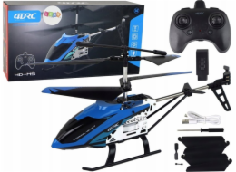 LeanToys hliníkový RC vrtulník 2.4G modrý, 15 minut letu