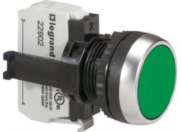 Legrand Ovládací tlačítko 22mm zelené 1R (023702)