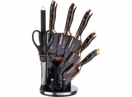 Elitehoff 9dílná sada kuchyňských nožů ve stojanu s brouskem a nůžkami E-6270