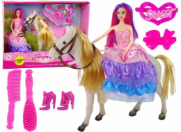 LeanToys Panenka princezna s bílými figurkami poníků Příslušenství LEAN Toys
