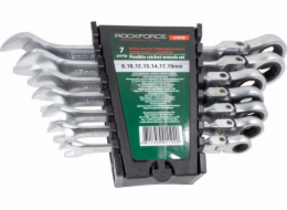 Rockforce Sada kloubových ráčnových otevřených klíčů 7 kusů (8-19 mm)