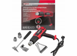 Forcekraft Elektrická horkovzdušná pistole s tryskami (230 V, 50/60 Hz, 2000 W, 60-600 stupňů, 300-500 l/min)