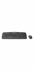 Logitech Wireless Combo MK330 - Klávesnice a sada myši - bezdrátový - 2.4 GHz - britská - černá