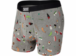 SAXX Pánské boxerky VIBE BOXER BRIEF ŠEDÉ SUSHI DOOBIE DOO M