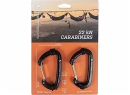 Akcesoria księżycowe Karabiny Lunar accessories pro uchycení na houpací síť, černé 22 kN