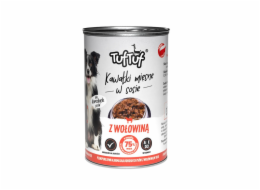 TufTuf Tuf Tuf masové kousky s hovězím masem pro psy konzerva 415g