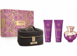 Versace SET VERSACE Dylan Purple EDP sprej 100ml + SPRCHOVÝ GEL 100ml + TĚLOVÉ MLÉKO 100ml + kosmetická taštička