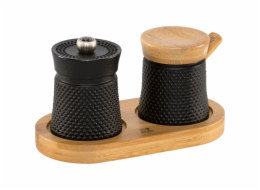Peugeot Bali Fonte Pfeffermühle Salzstreuer+ Tray 8cm BLACK