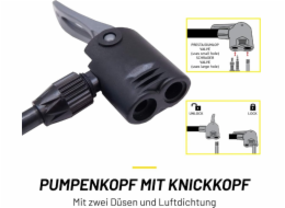 Podlahová pumpa na kolo i míče červená 180 PSI ED-257379