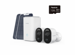 REOLINK Home Hub, 2x Argus Series B350 + 2x Solar Panel + 128GB microSD karta