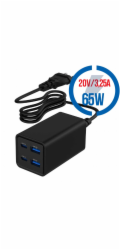 GAMBIRD GaN, 2xType C/2xUSB, Nabíjačka 65W