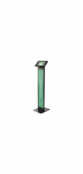 Compulocks Galaxy Tab Active 3/5 8" Apex Enclosure Brandable Floor Stand - Stojan - pro tablet - brandable - uzamykatelný - kovový rám - cerná - velikost obrazovky: 8" - podlahové provedení, montáž na